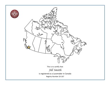 Canada Registry English Certificate Sample