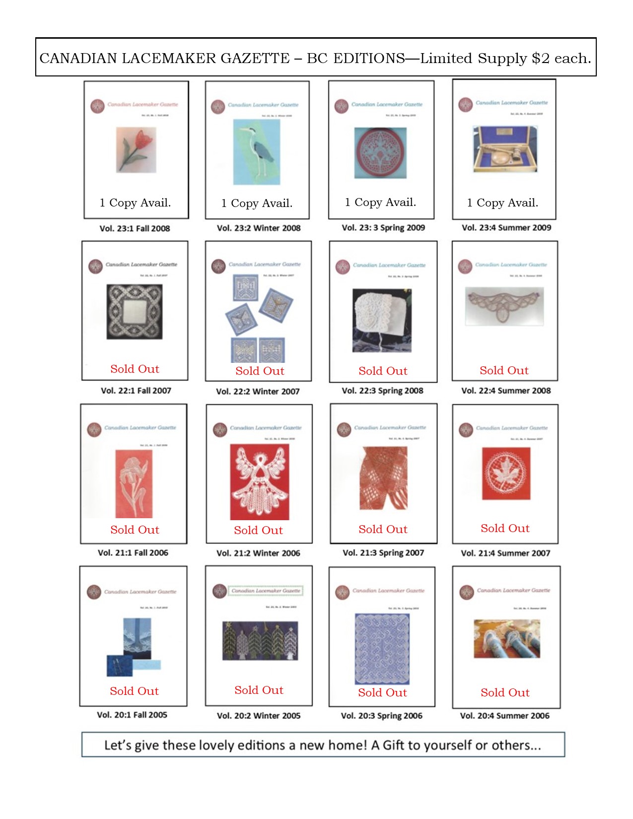 Gazette Website vol 20 to 23 BC editions Update May 2024.pub