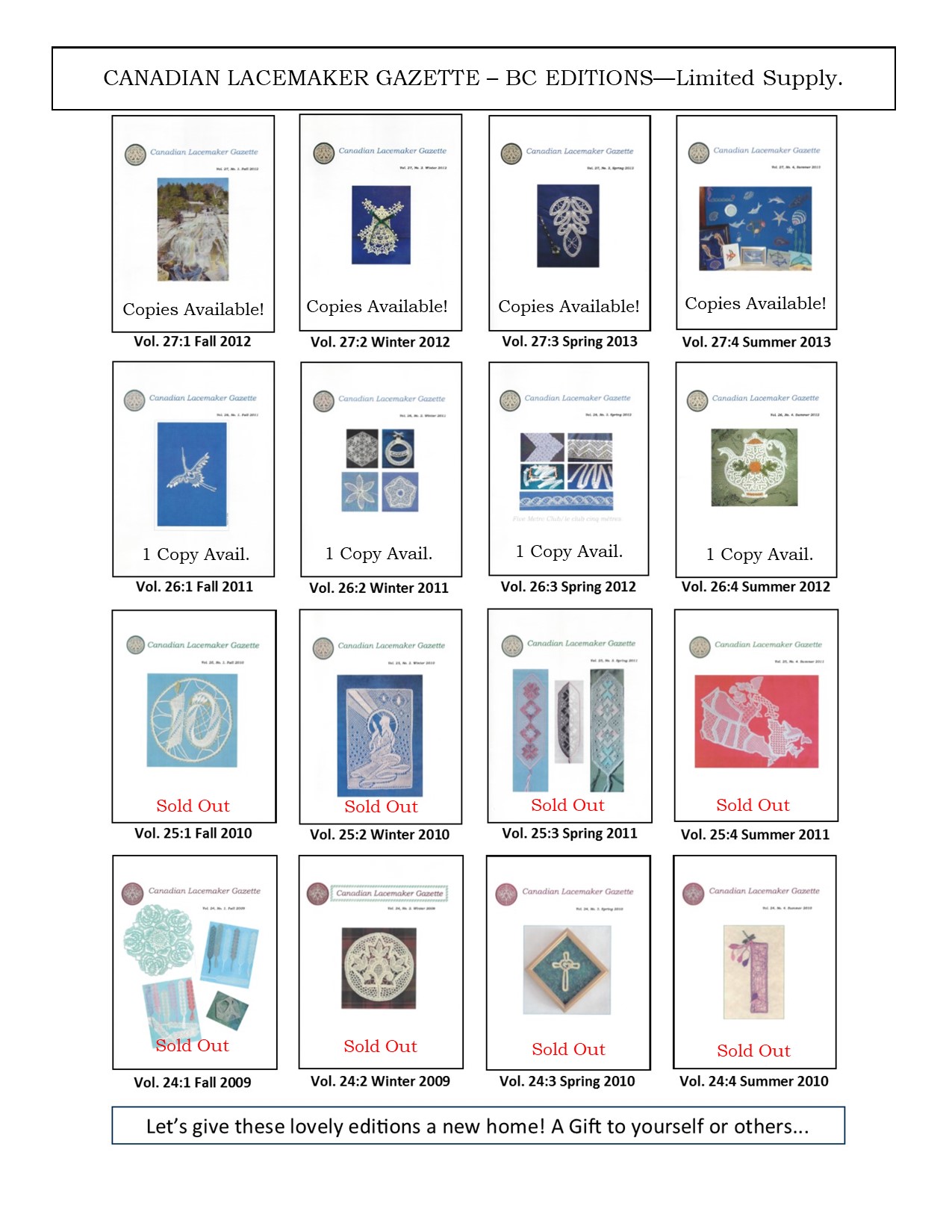 Gazette Website vol 24 to 27 BC editions Update May 2024.pub